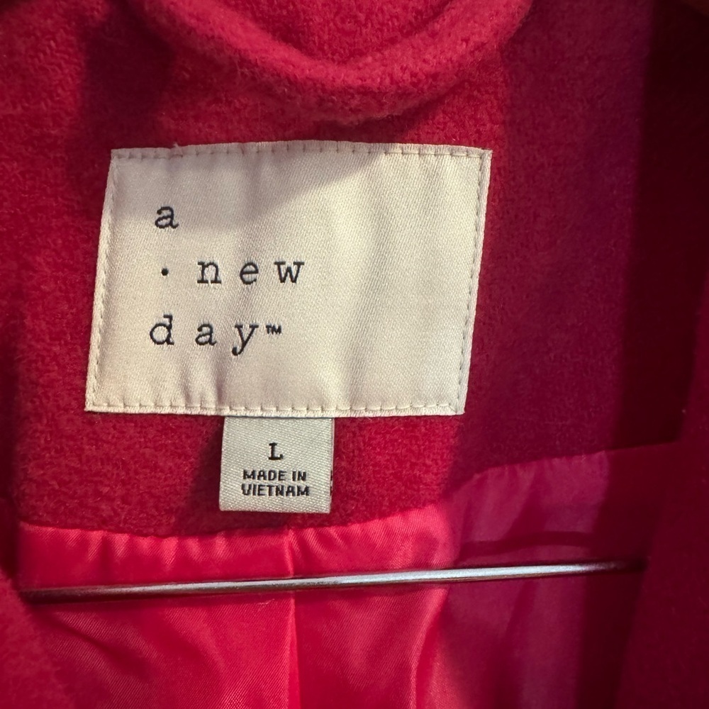 a new day Hot Pink Pea Coat, large - Picture 2 of 7